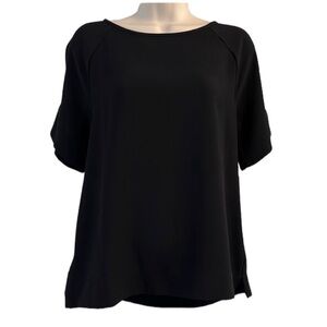 BANANA REPUBLIC BLACK TOP ZIPPER BACK EUC